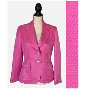 Escada Hot Pink Silk Blend Blazer Sz 36 US 6 Made in Germany